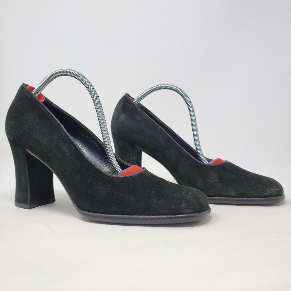 Sergio Rossi Round Toe Block Heels